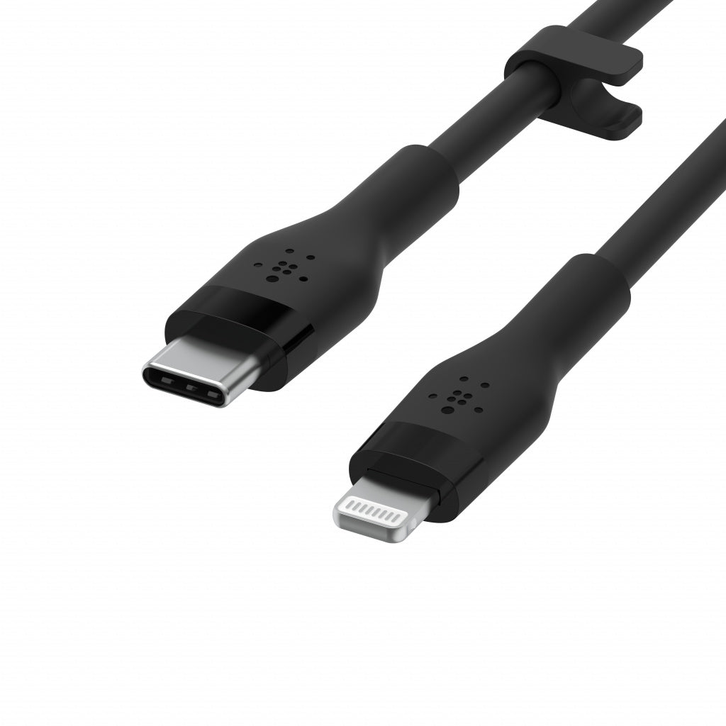 Кабел Belkin - Boost Charge, USB-C/Lightning, силиконов, 2 м, черен