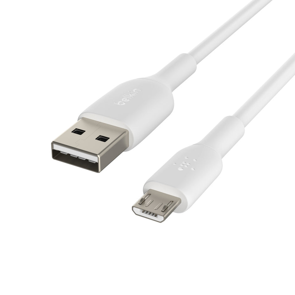 Кабел Belkin - Boost Charge, Micro-USB/USB-A, PVC, 1 м, бял