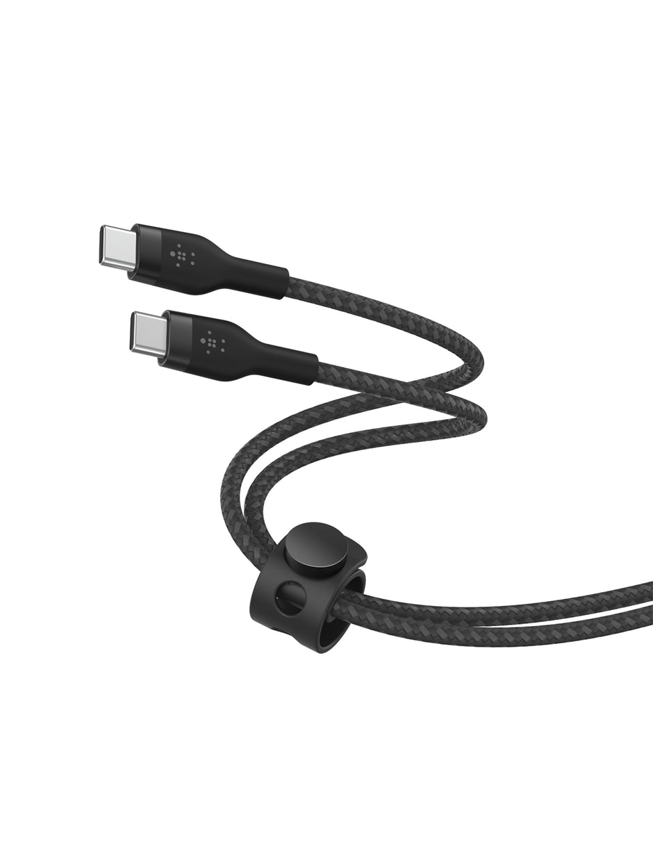 Кабел Belkin - Boost Charge, USB-C/USB-C, плетен, 3 м, черен