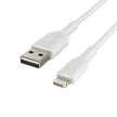 Кабел Belkin - Boost Charge, USB-A/Lightning, PVC, 1 м, бял
