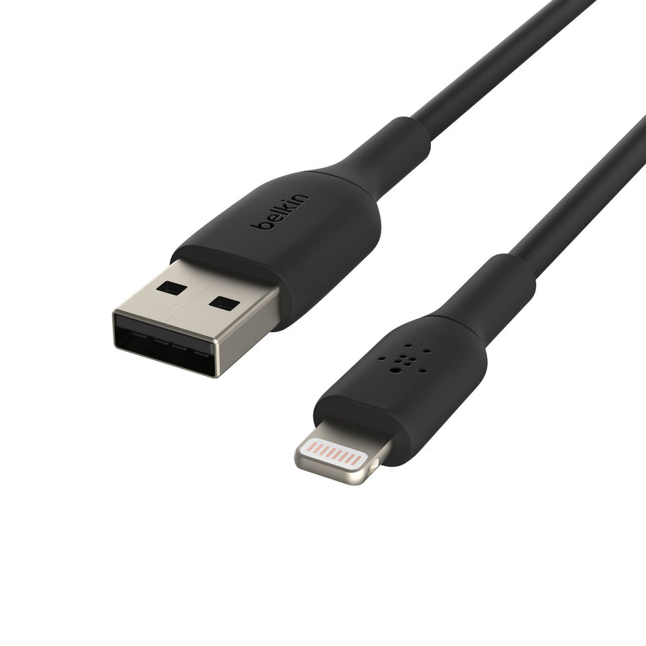 Кабел Belkin - Boost Charge, USB-A/Lightning, PVC, 2 м, черен