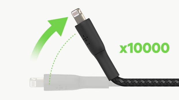 Кабел Belkin - Boost Charge, USB-C/Lightning, плетен, 1 м, черен