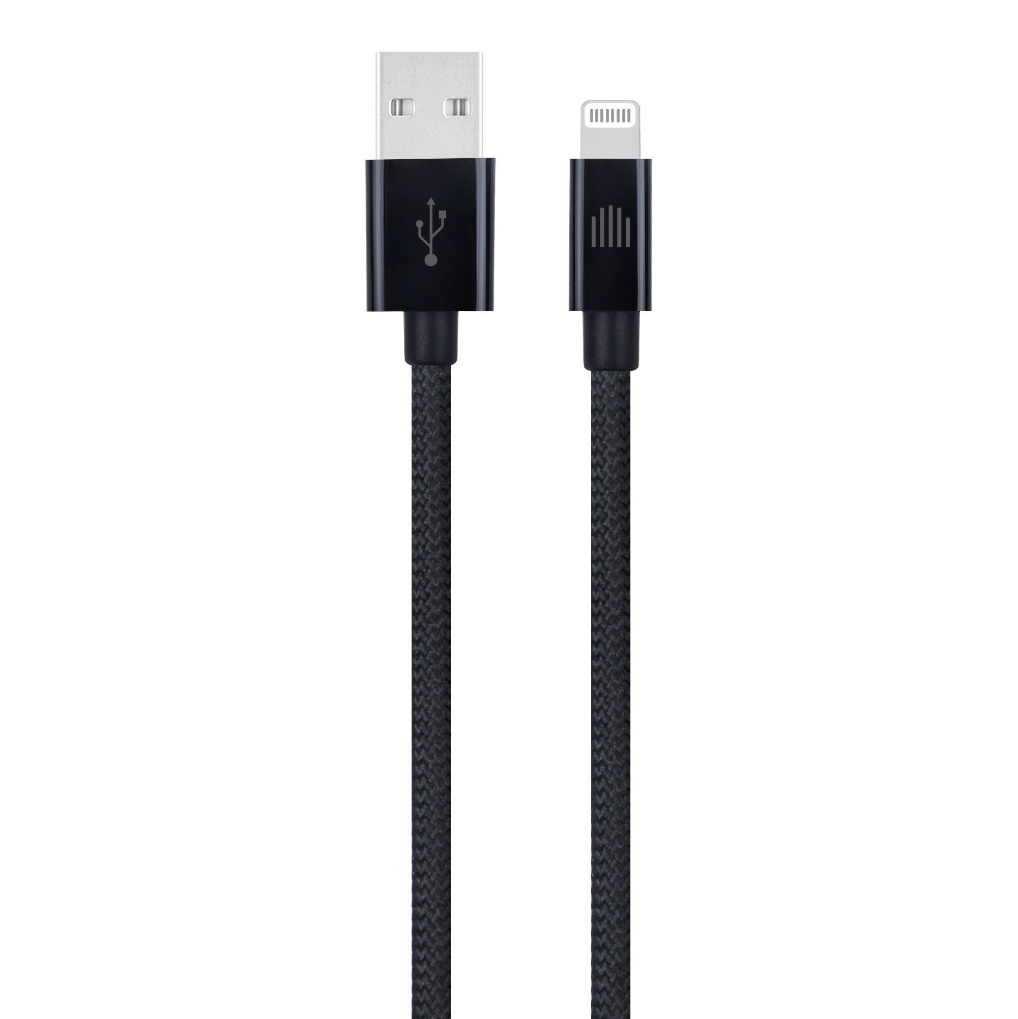 Кабел Dviced, USB-A/Lightning, найлонова оплетка, 0.25 м, черен