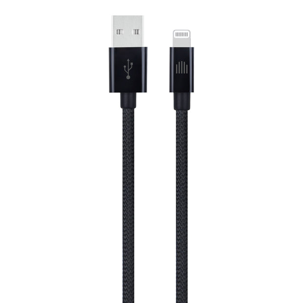 Кабел Dviced, USB-A/Lightning, найлонова оплетка, 0.25 м, черен