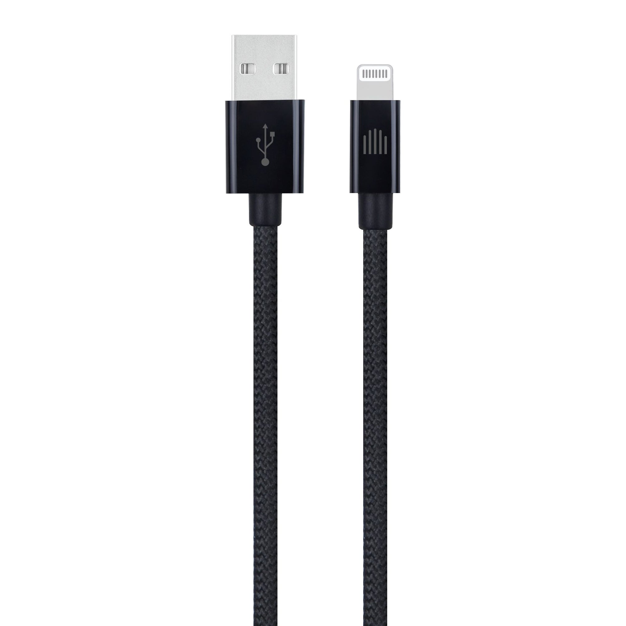 Кабел Dviced, USB-A/Lightning, найлонова оплетка, 1.25 м, черен