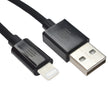 Кабел Dviced, USB-A/Lightning, найлонова оплетка, 1.25 м, черен