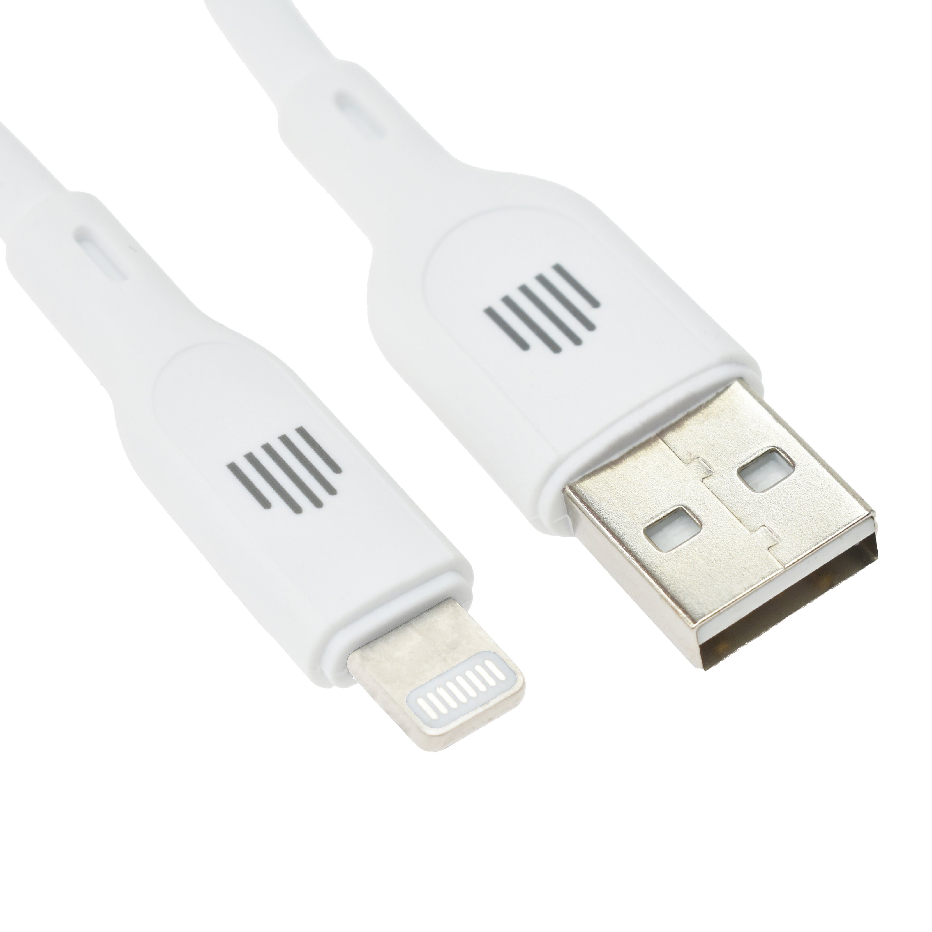 Кабел Dviced, USB-A/Lightning, силиконов, 1.25 м, бял