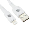 Кабел Dviced, USB-A/Lightning, силиконов, 1.25 м, бял