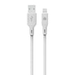 Кабел Dviced, USB-A/Lightning, силиконов, 1.25 м, бял