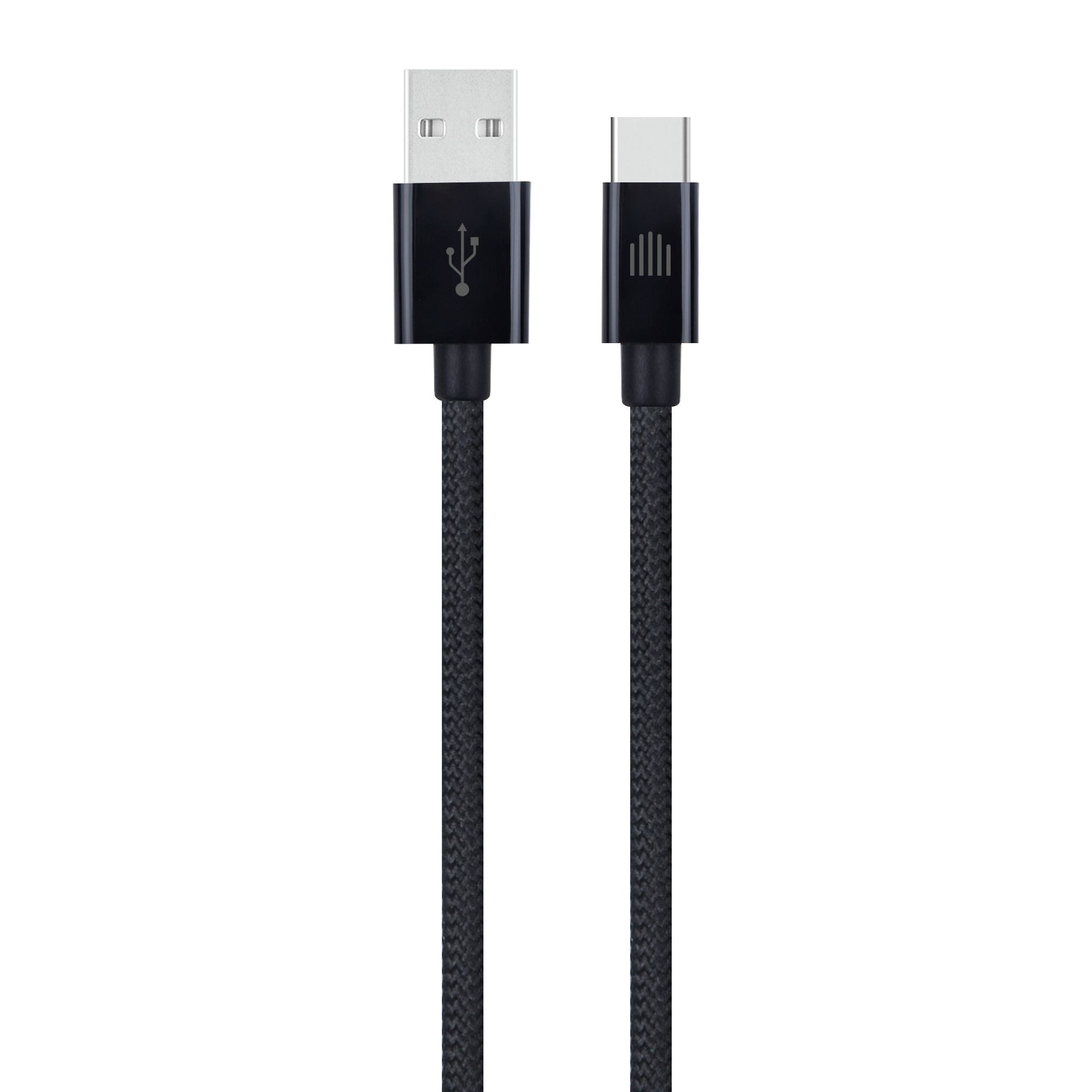 Кабел Dviced, USB-A/USB-C, найлонова оплетка, 1.25 м, черен