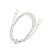Кабел Dviced, USB-A/USB-C, найлонова оплетка, 1.25 м, бял