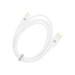 Кабел Dviced, USB-A/USB-C, силиконов, 1.25 м, бял