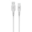 Кабел Dviced, USB-A/USB-C, силиконов, 1.25 м, бял