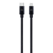 Кабел Dviced, USB-C/Lightning, найлонова оплетка, 0.25 м, черен