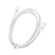 Кабел Dviced, USB-C/Lightning, найлонова оплетка, 1.25 м, бял