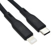 Кабел Dviced, USB-C/Lightning, силиконов, 1.25 м, черен