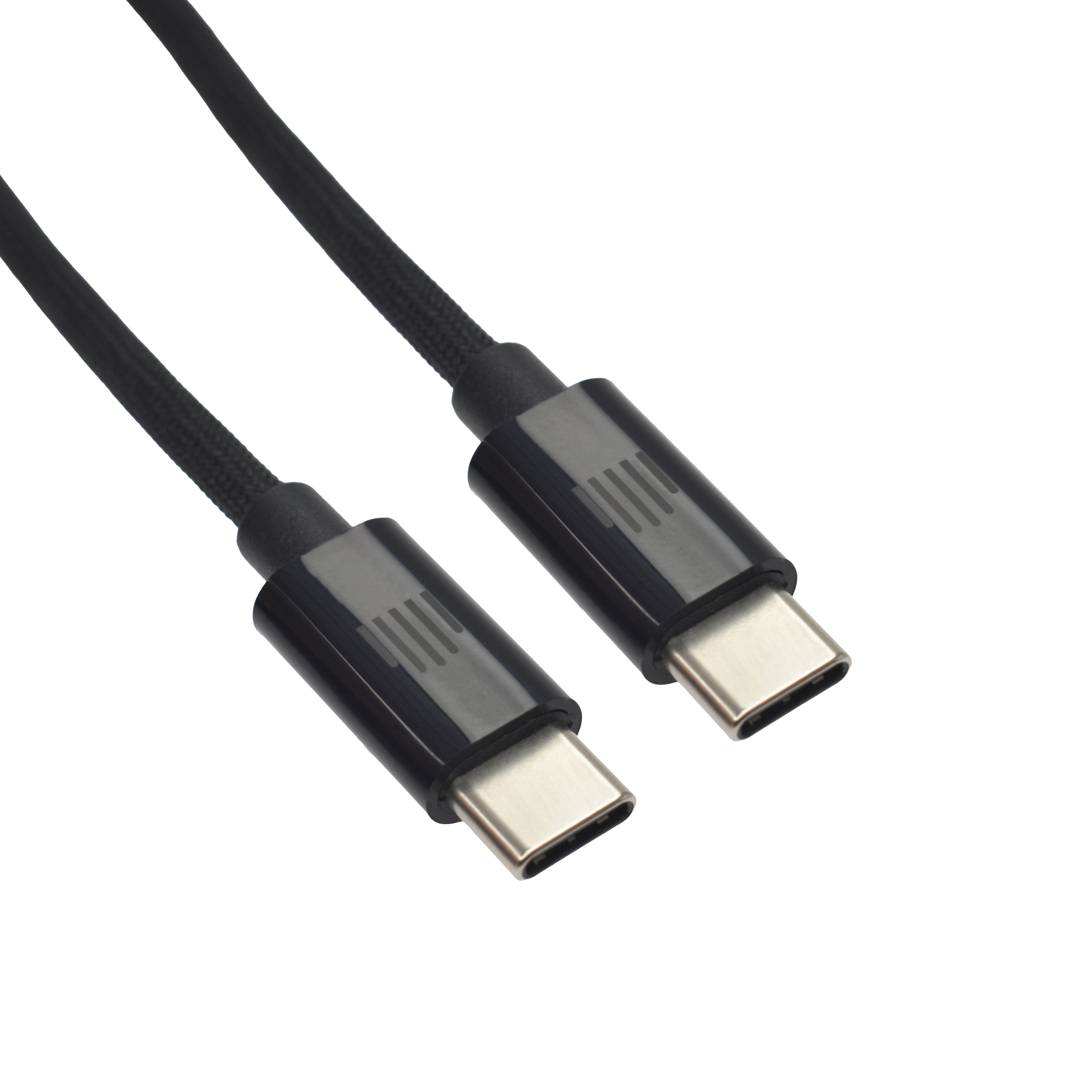 Кабел Dviced, USB-C/USB-C, найлонова оплетка, 0.25 м, черен
