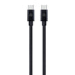 Кабел Dviced, USB-C/USB-C, найлонова оплетка, 0.25 м, черен