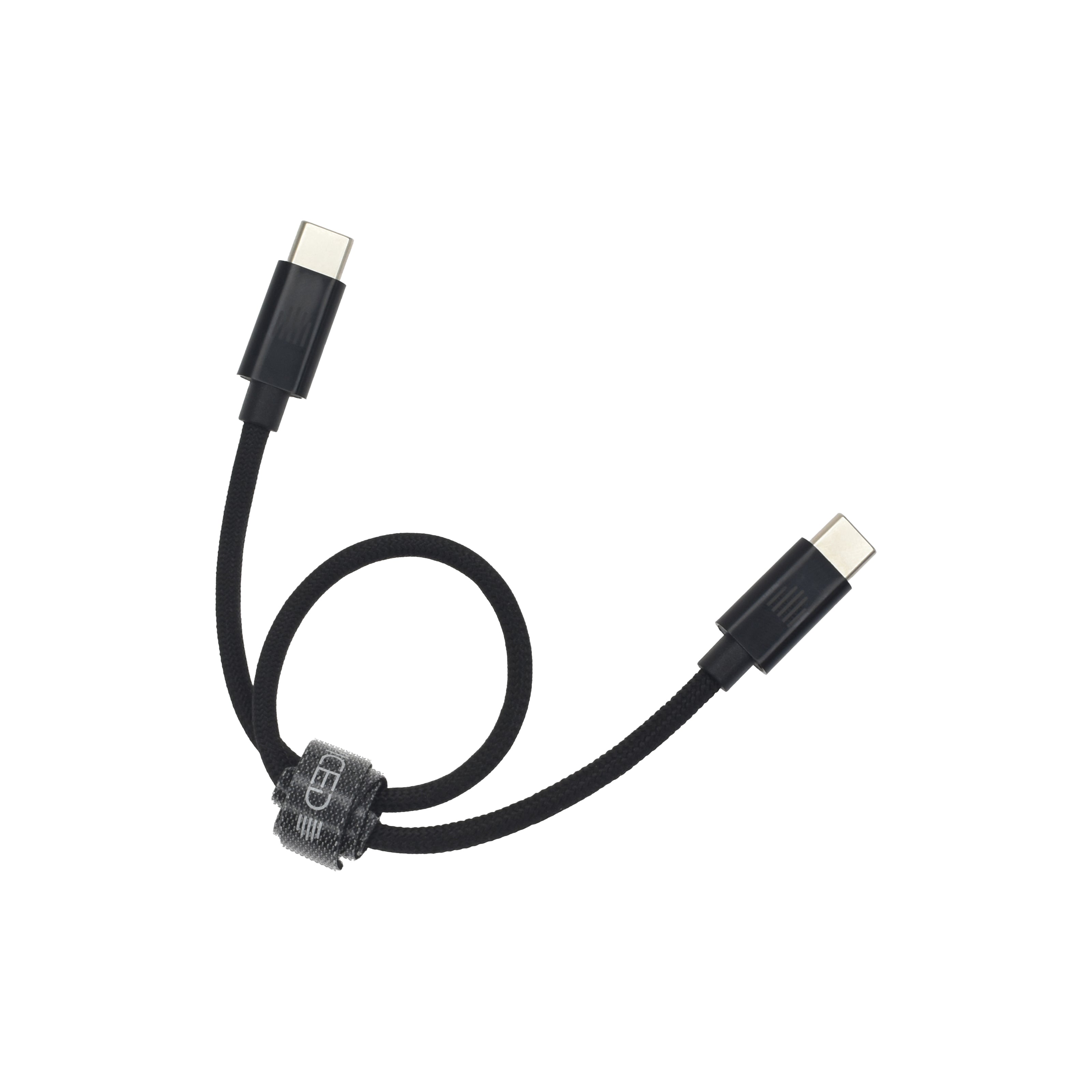 Кабел Dviced, USB-C/USB-C, найлонова оплетка, 0.25 м, черен