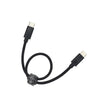 Кабел Dviced, USB-C/USB-C, найлонова оплетка, 0.25 м, черен
