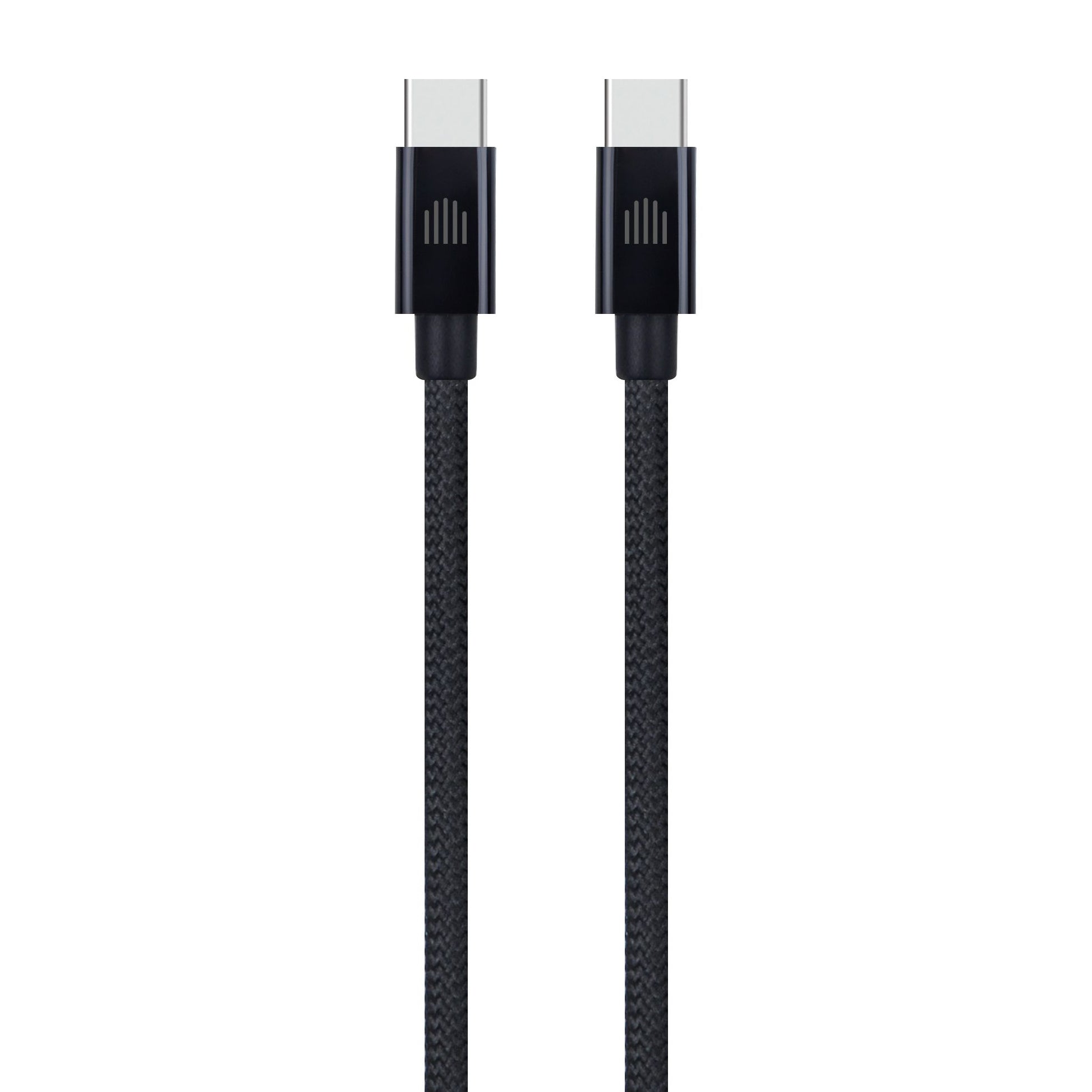 Кабел Dviced, USB-C/USB-C, найлонова оплетка, 1.25 м, черен