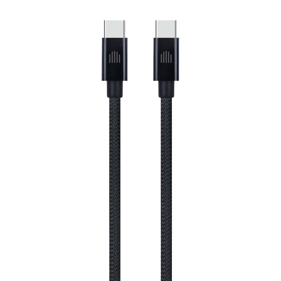 Кабел Dviced, USB-C/USB-C, найлонова оплетка, 1.25 м, черен