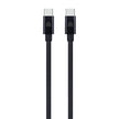Кабел Dviced, USB-C/USB-C, найлонова оплетка, 1.25 м, черен