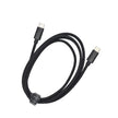 Кабел Dviced, USB-C/USB-C, найлонова оплетка, 1.25 м, черен