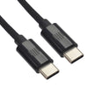 Кабел Dviced, USB-C/USB-C, найлонова оплетка, 1.25 м, черен