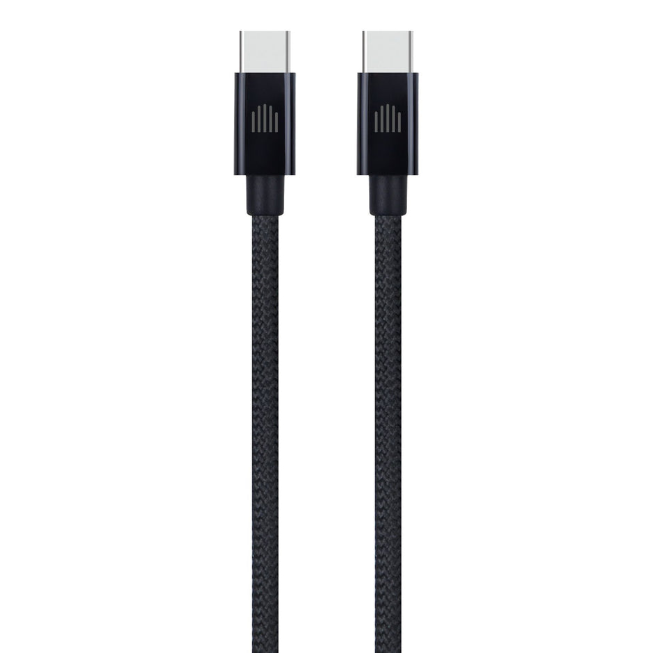 Кабел Dviced, USB-C/USB-C, найлонова оплетка, 2 м, черен