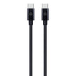 Кабел Dviced, USB-C/USB-C, найлонова оплетка, 2 м, черен