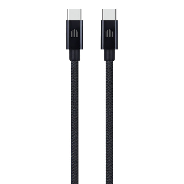 Кабел Dviced, USB-C/USB-C, найлонова оплетка, 2 м, черен