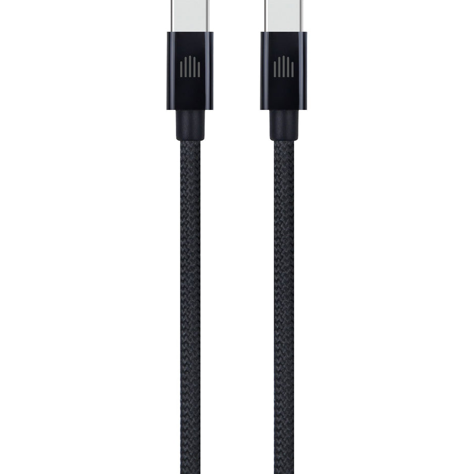 Кабел Dviced, USB-C/USB-C, найлонова оплетка, 3 м, черен