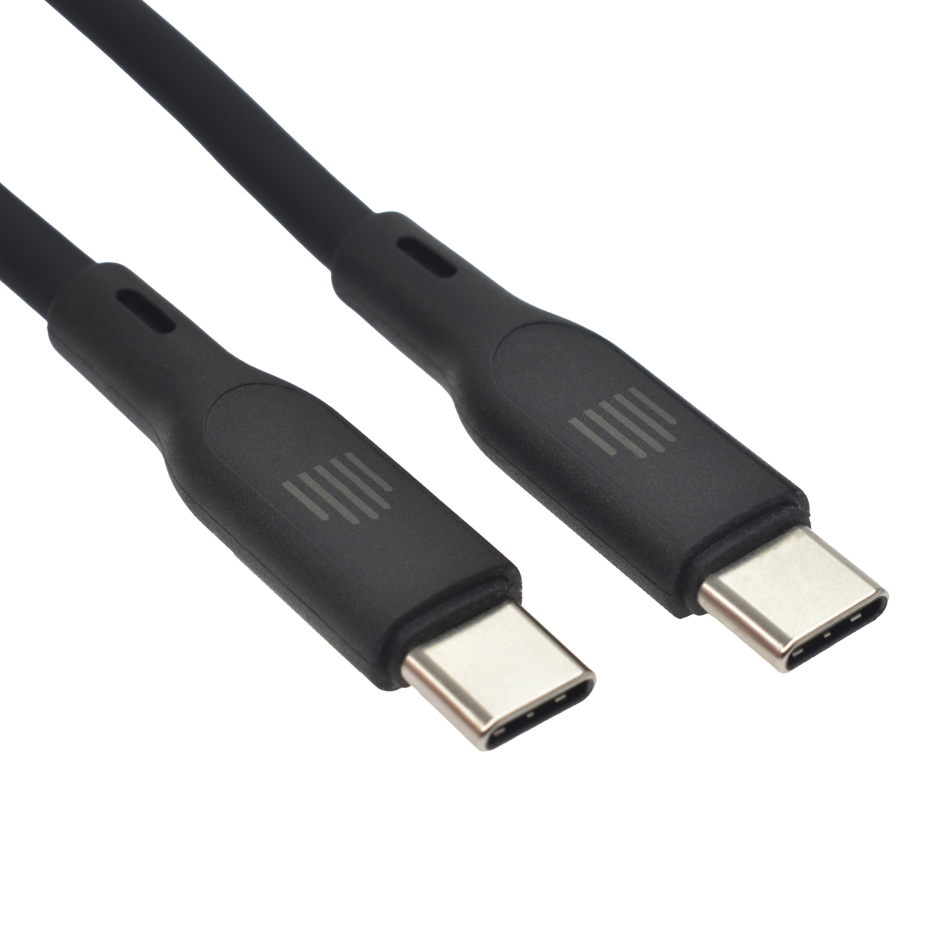 Кабел Dviced, USB-C/USB-C, силиконов, 1.25 м, черен