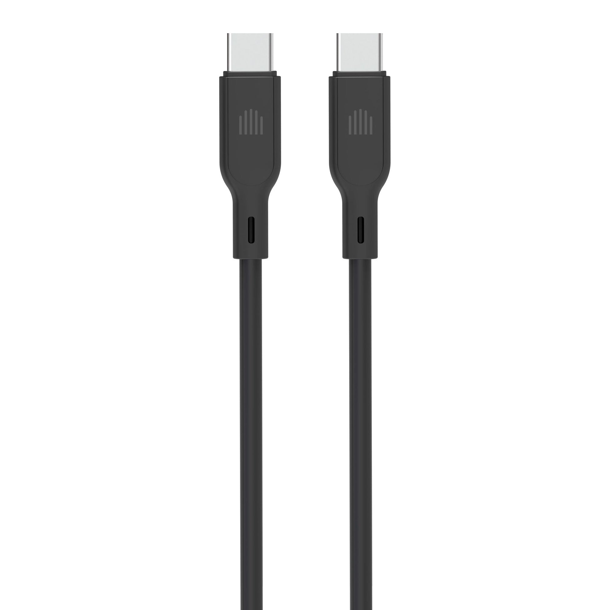 Кабел Dviced, USB-C/USB-C, силиконов, 1.25 м, черен