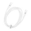Кабел Dviced, USB-C/USB-C, силиконов, 1.25 м, бял