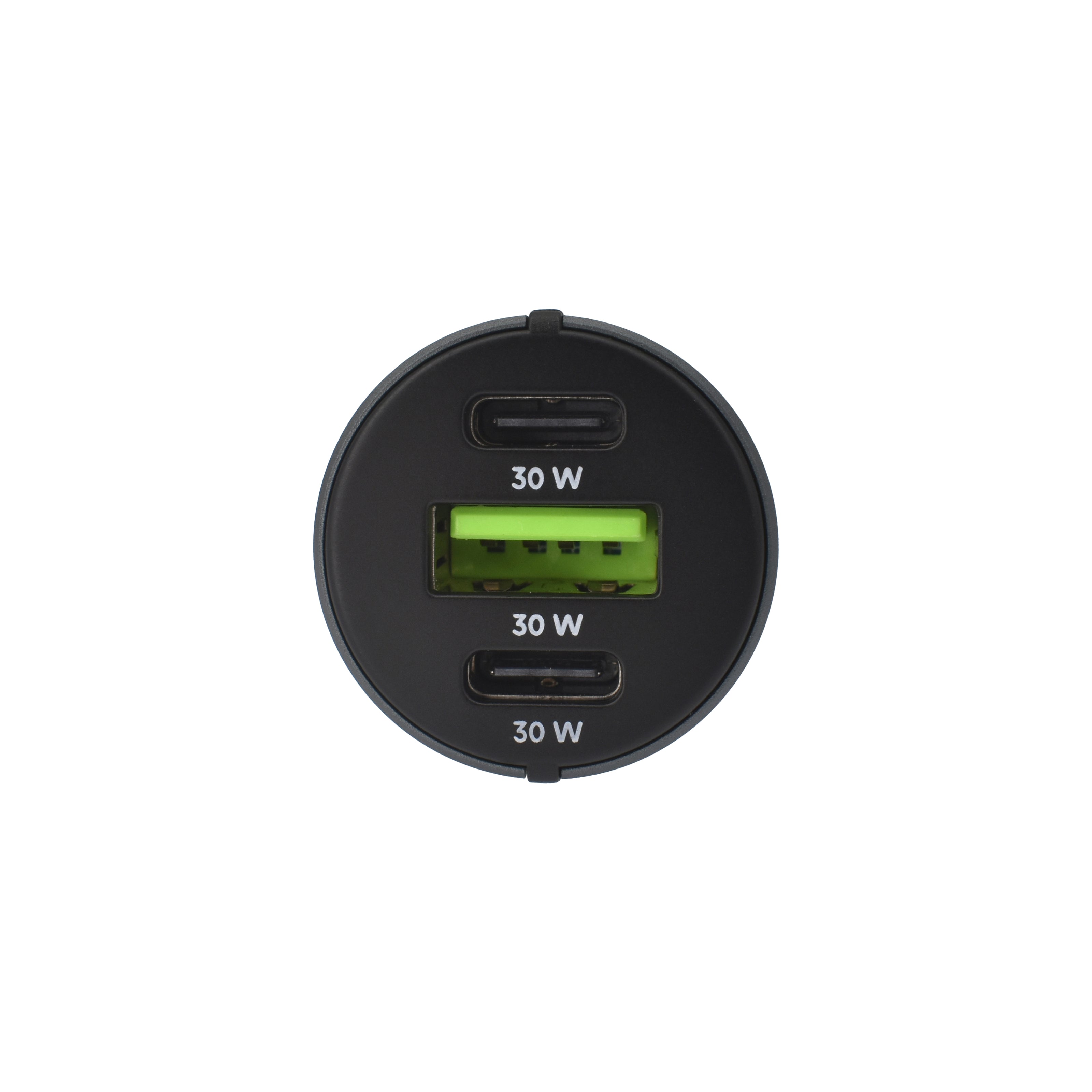 Автомобилно зарядно Dviced, 60W, USB-C + USB-A, сив