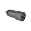 Автомобилно зарядно Dviced, 60W, USB-C + USB-A, сив