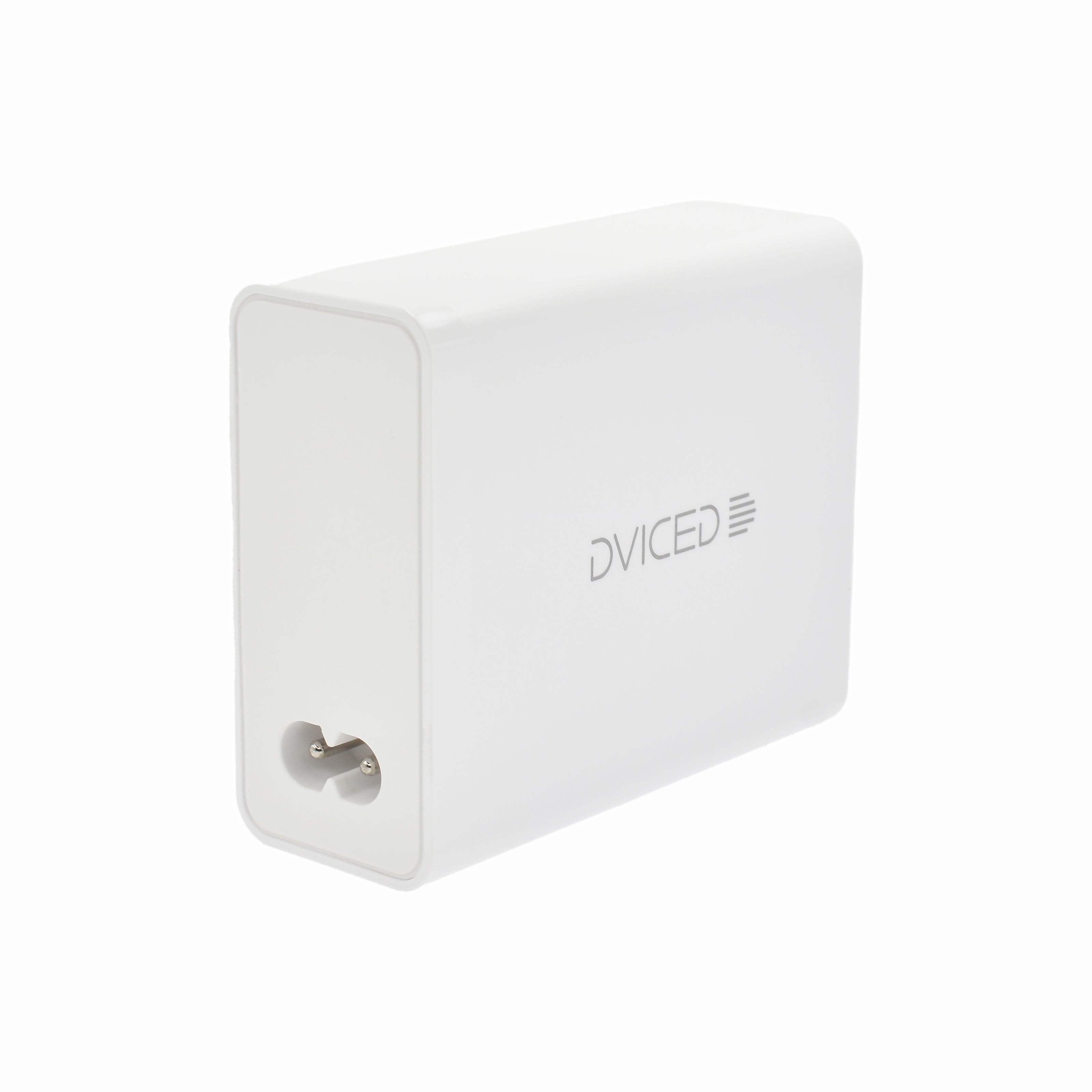 Настолно зарядно Dviced, 100W, GaN, USB-C + USB-A, бял