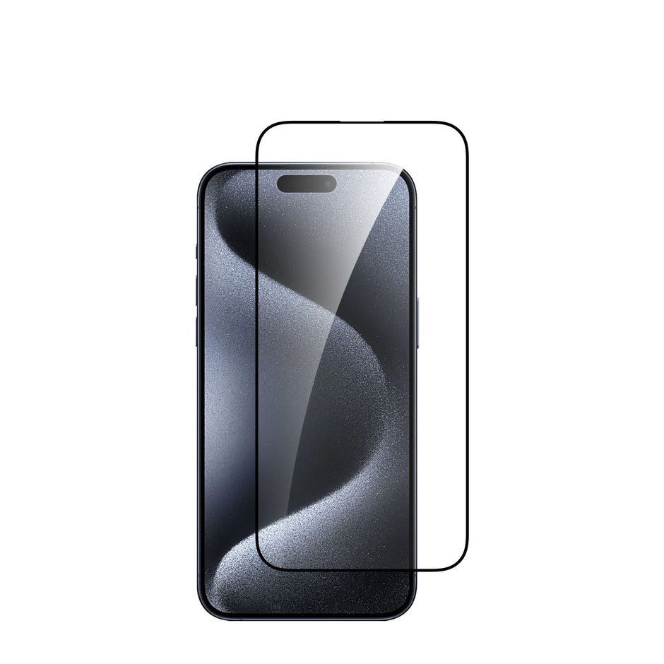 Протектор Dviced от закалено стъкло за iPhone 15 pro - silk print, с апликатор