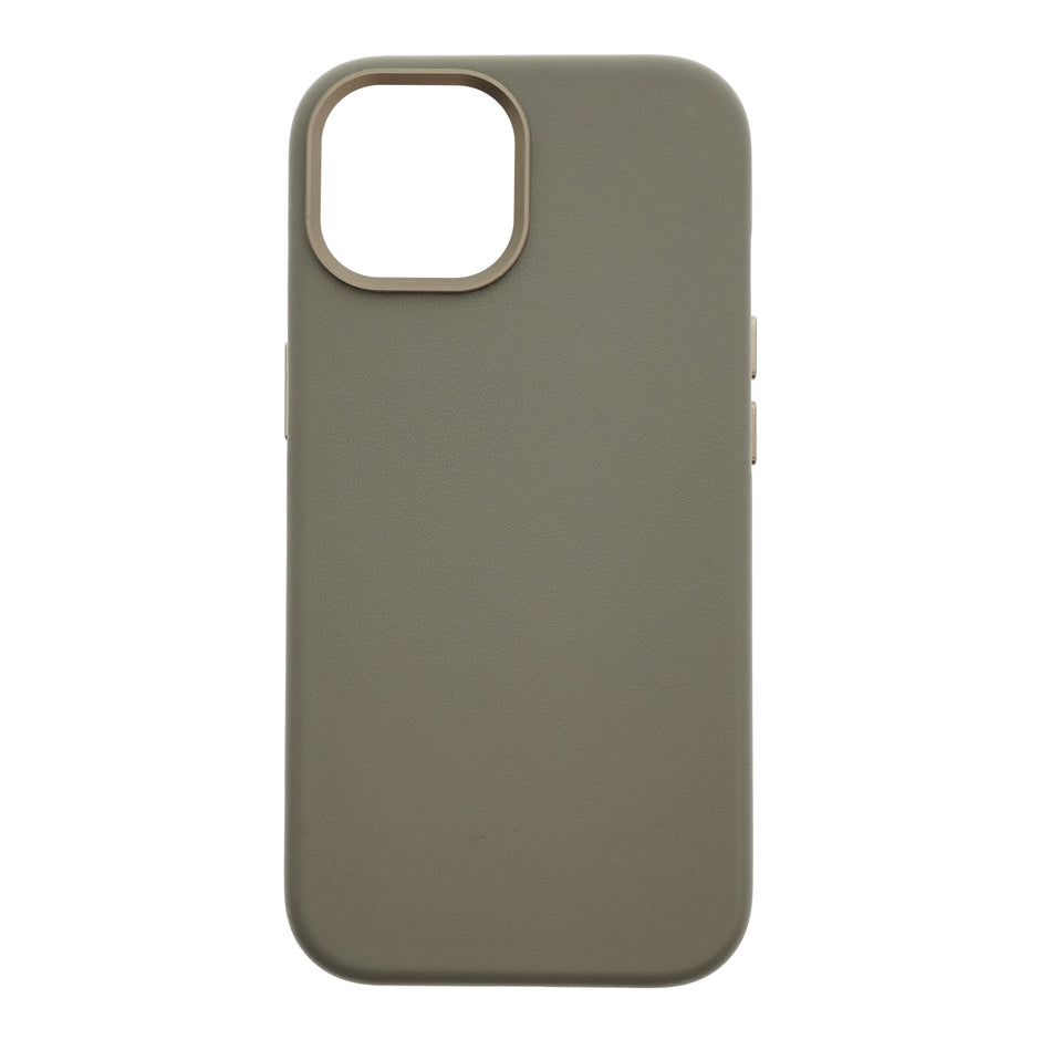 Dviced Leather case with MagSafe for iPhone 15 - Grey