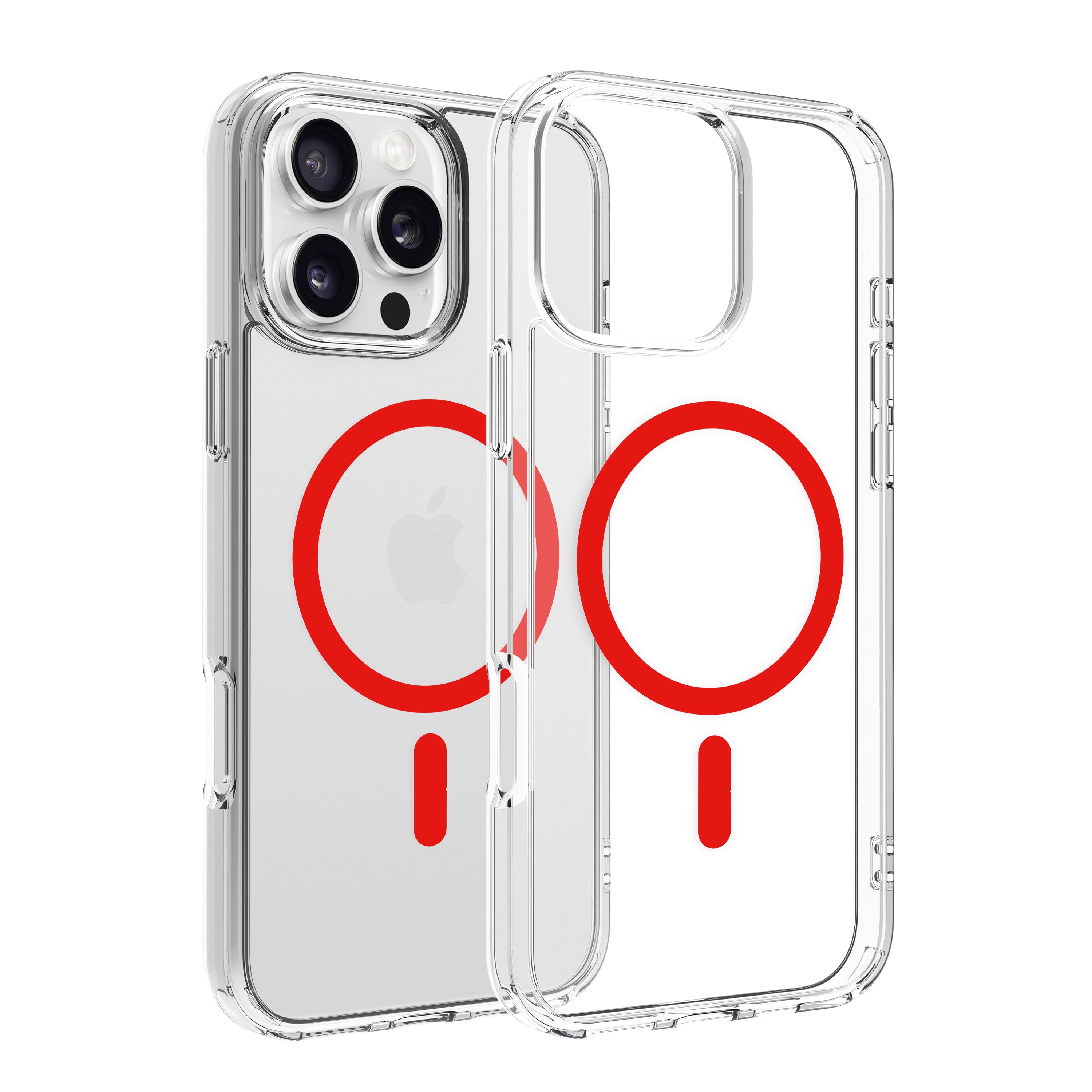 Dviced MagSafe iPhone 16 Pro Max clear case - Red