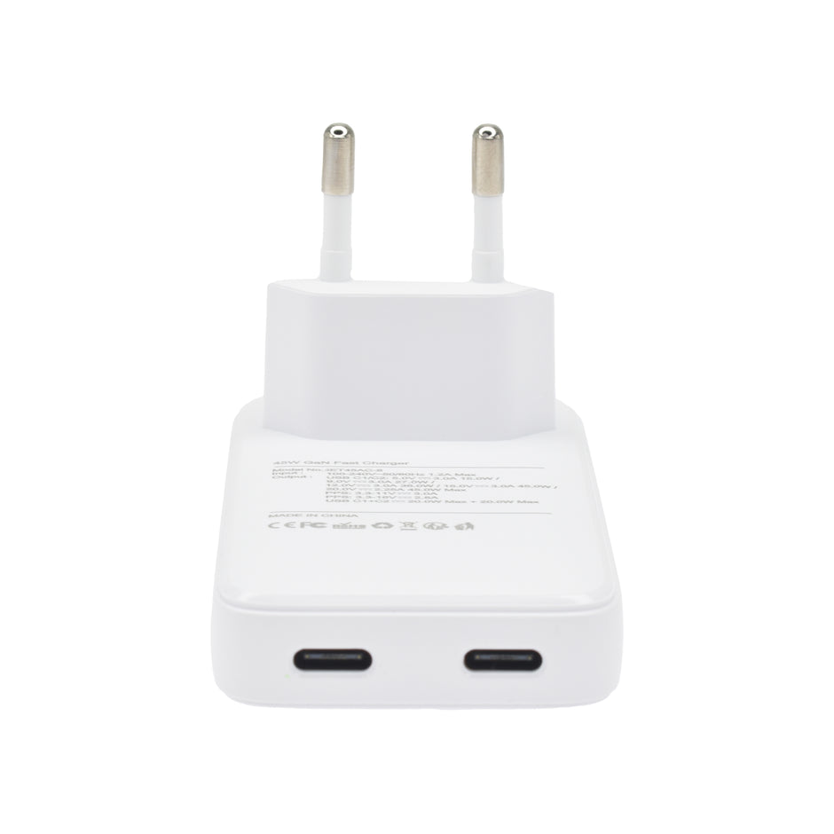 Зарядно Dviced, 45W, GaN, USB-C, бял