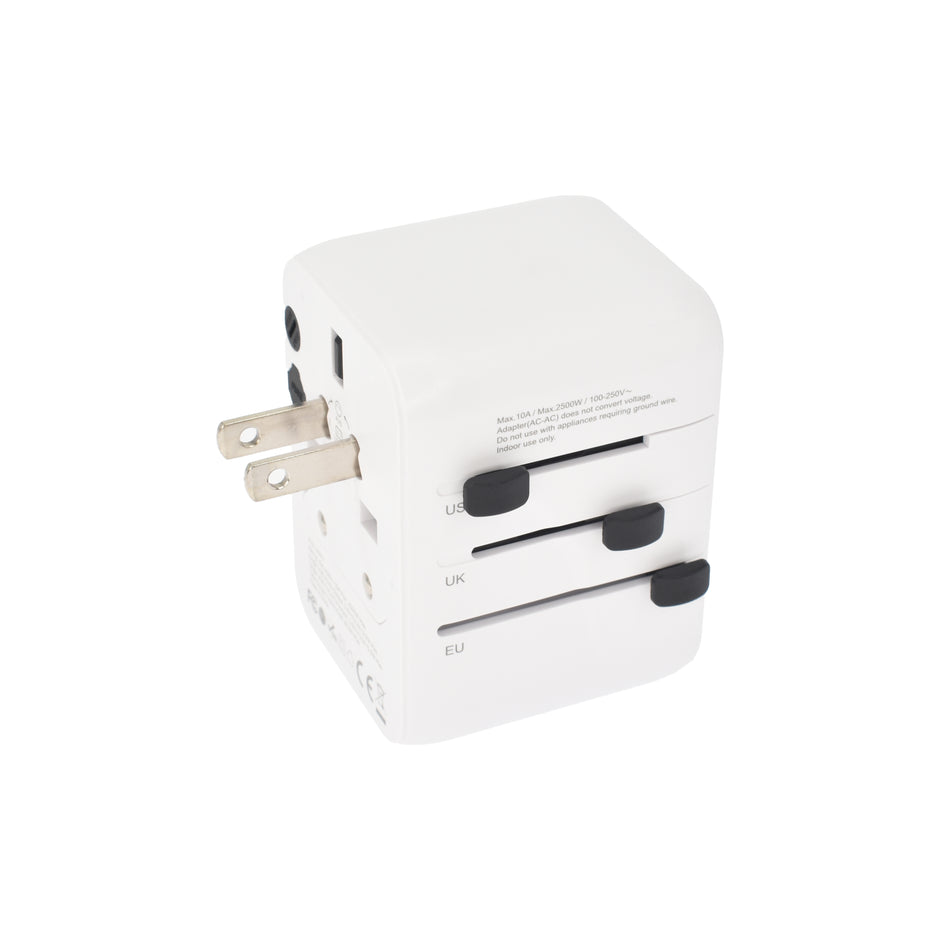 Универсален travel адаптер Dviced, 28W, бял