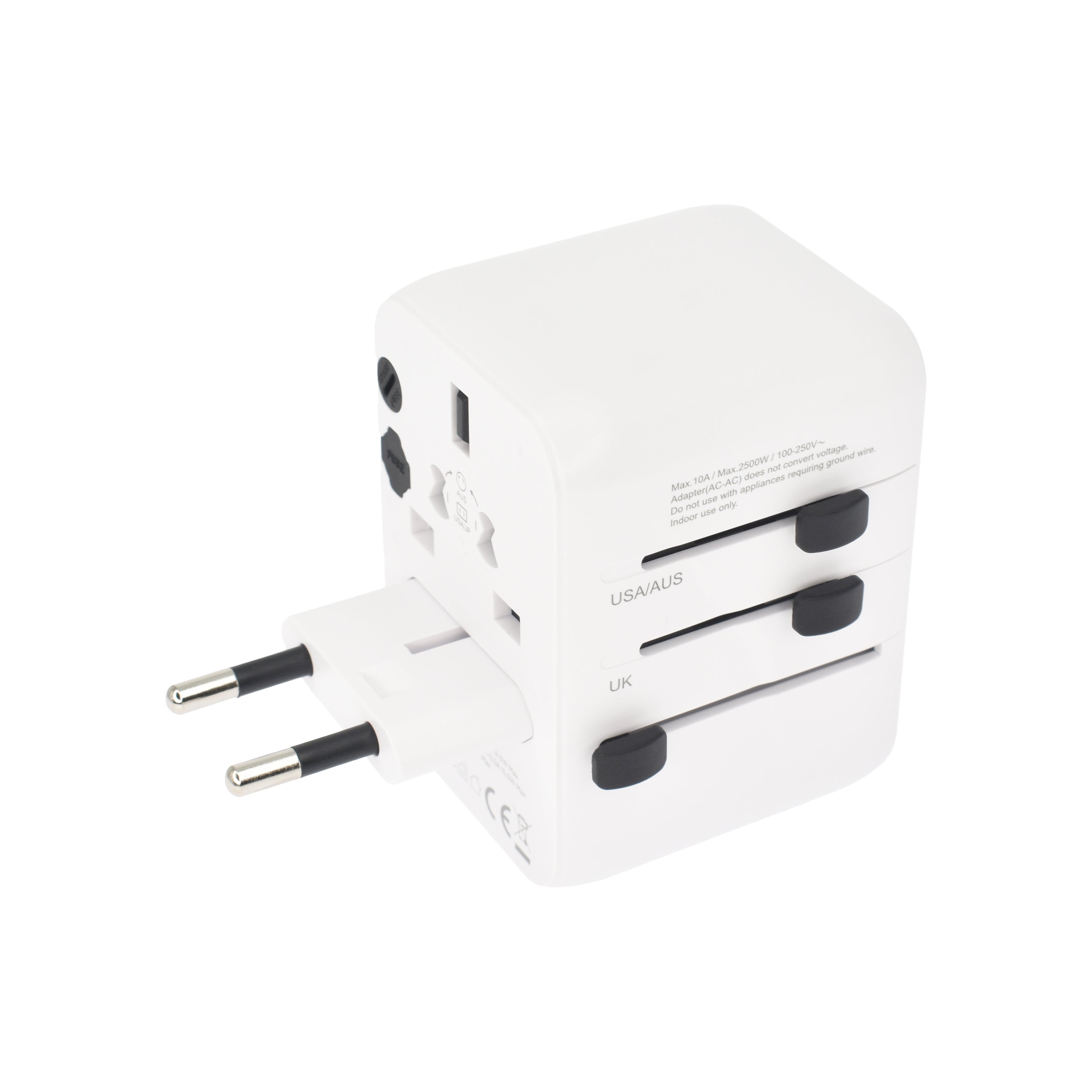 Универсален travel адаптер Dviced, 28W, бял
