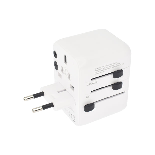Универсален travel адаптер Dviced, 28W, бял