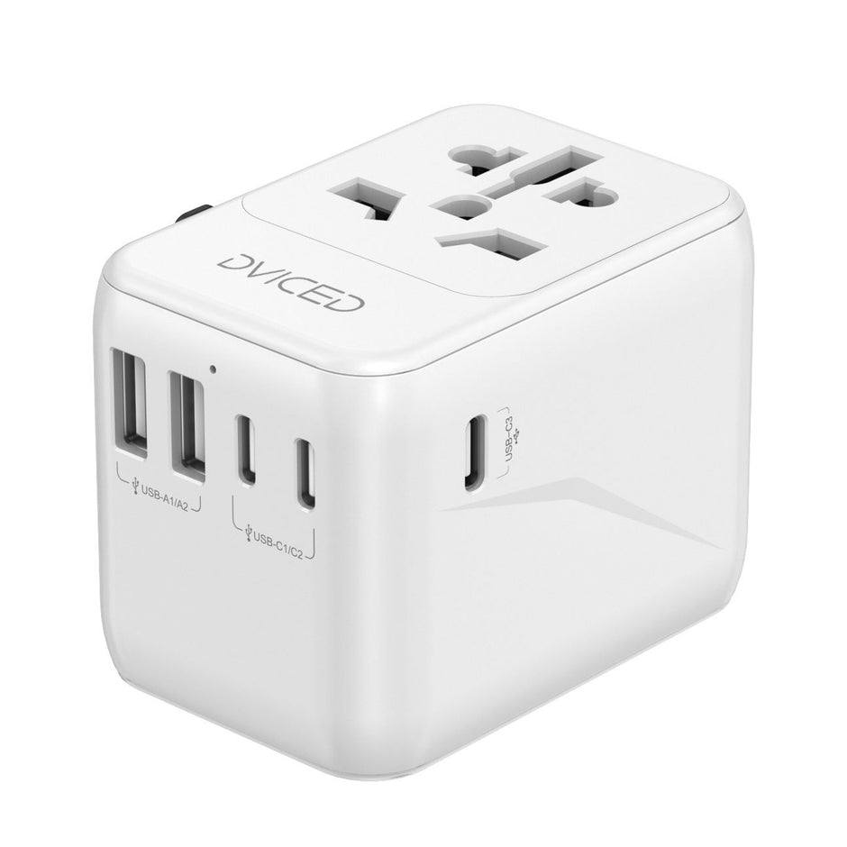 Универсален travel адаптер Dviced, 28W, бял