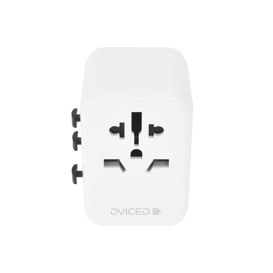 Универсален travel адаптер Dviced, 28W, бял