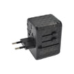 Универсален travel адаптер Dviced, 65W, GaN, черен