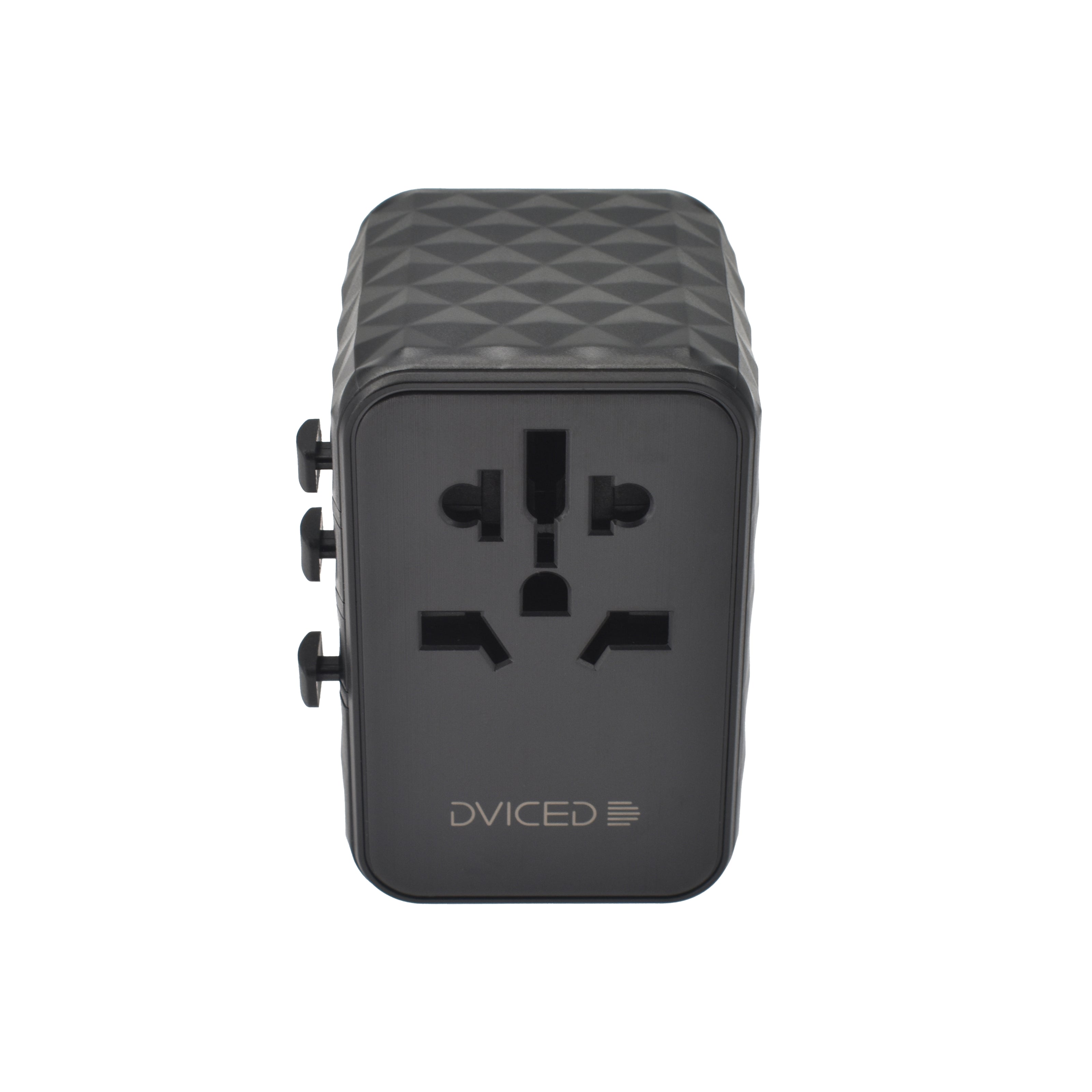 Универсален travel адаптер Dviced, 65W, GaN, черен